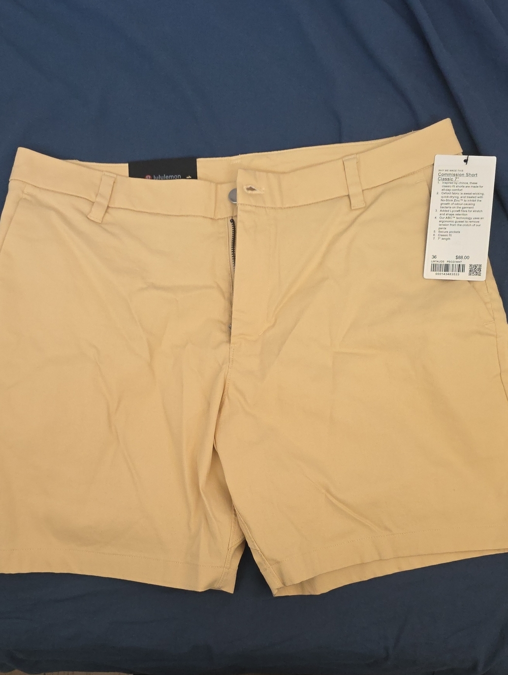 lululemon athletica Men's Commision Classic 7" Shorts - Tan